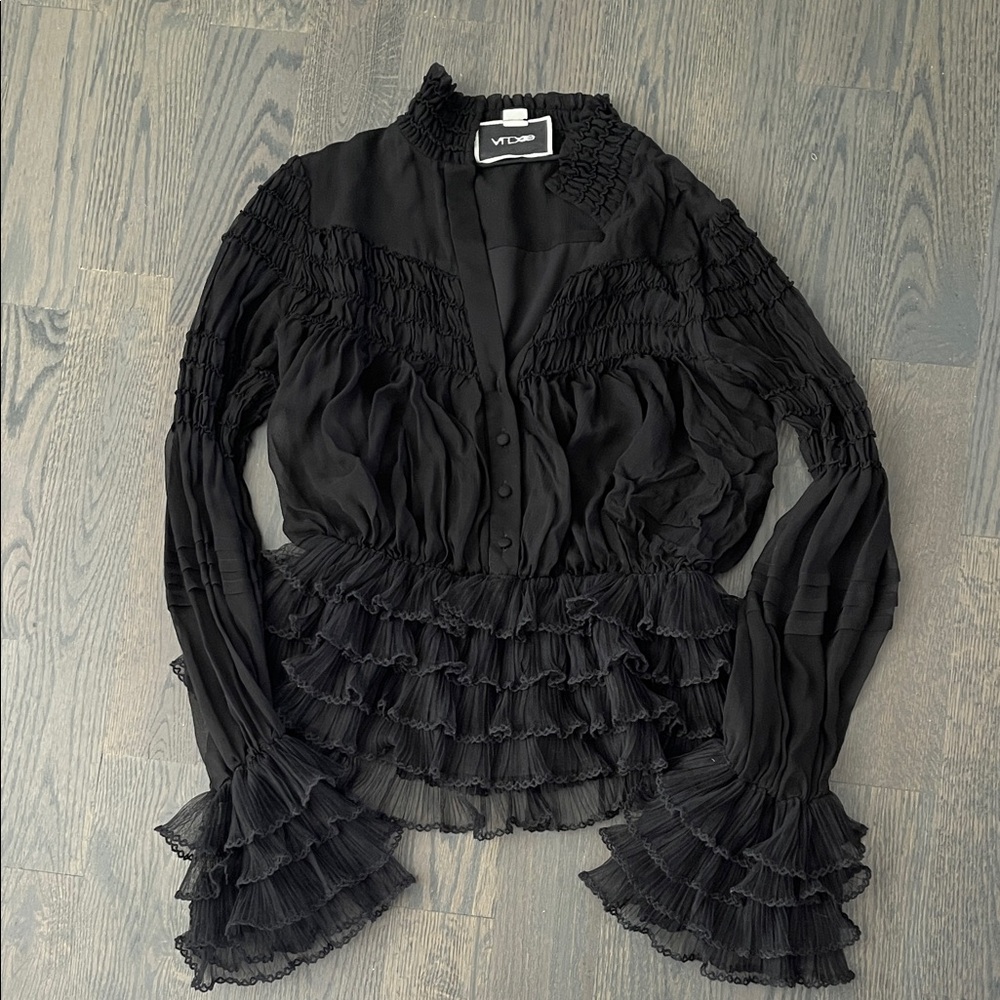 ALEXIS RARE Ruffle Smock Blouse